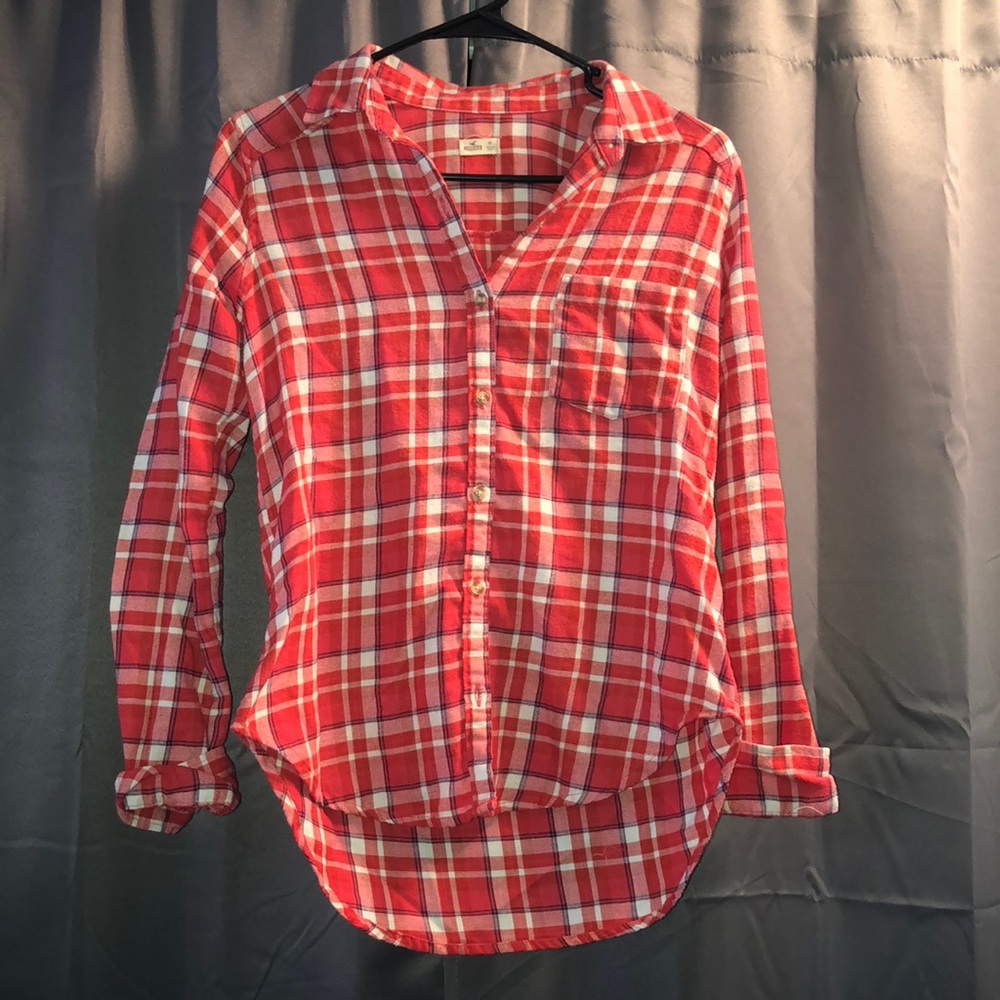 Hollister Button Up Plaid Shirt